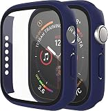 アップルウォッチ カバー Apple watch ケース 44ｍｍ シリーズ 4 5 6 保護ケース ネイビー 紺 nv-44