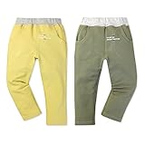 ベビー服 男の子 ロング パンツ ボトム ミニ裏毛 ロゴプリント 男児 ベビー (1.イエロー/90cm)