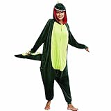 POTOJP 着ぐるみ 大人用 コスプレ 動物ちゃん パジャマ ロンパース 仮装 ダンス衣装 コスチューム 男女共用 防寒着 撮影 寝相アート 日常着 寝間着 (L, 恐竜)