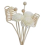 Luottus カーネーション リードディフューザースティック 9pcs フラワー ボール アロマ 詰め替え 香るスティック 香り 天然素材 装飾 DIY 交換用スティック 玄関 部屋 トイレ ナチュラル