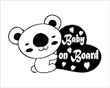ノーブランド 黒 コアラ Baby On Board シール ステッカー デカール