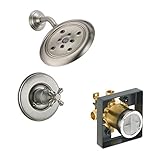 Delta Delta KSDVI-T14255H2O-H795-SS Victorian Shower Kit Pressure-Balance Single-Function Cartridge 