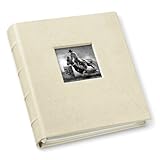 Gallery Leather Compact Window Photo Album Freeport Ivory by Gallery Leather