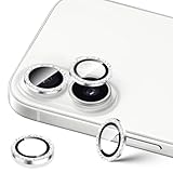 For 17 カメラフィルム キラキラ カメラ保護 9H強度 アルミ合金 黒縁取り 高透過率 耐衝撃 飛散防止 キズ防止 高透過率 指紋・汚れ防止 気泡ゼロ 露出オーバー防止 簡単貼り付け 対応 17 レンズ保護フィルム（シルバー）