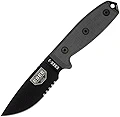 ESEE -3 Serrated Edge Black Blades with Micarta Handles and Black Sheath by ESEE