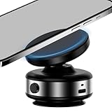 車 スマホスタンド 車載スマホホルダー 強力マグネットスマホホルダー 車 マグネット 吸盤 真空吸着 マグリング付属 車用スマートフォンホルダー 車載用 スマホホルダー (シルバー, 360°回転可能)