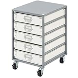 ぼん家具 ミニチェスト サイドチェスト 収納 デスクワゴン 収納ケース a4 〔5段〕 ホワイト