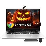 HP Elite C640 G3 14インチ FHD Chromebook、Intel i5-1245U、8GB LPDDR4X、1.2TBストレージ (256GB SSD+1TBドッキングステーション)、Iris Xe Graphics、ウェブカメラ、Wi-Fi 6E、Chrome OS、シルバー。