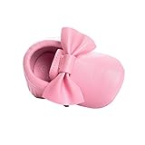 ZOEREA(ゾエレア)　ベビーシューズ　歩行練習シューズ　ソフトソールシューズ　ルームシューズベビー　幼児シューズ　新生児靴　滑り止め　柔らか　出産お祝い　PUシューズ　フリンジと蝶リボン飾り　女の