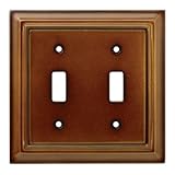 木製建築2トグルスイッチ壁プレート – サドル