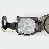 ルーペ付き軍用コンパス　方位磁石方位磁針 磁気コンパス 軍事キャンプハイキングアーミースタイルサバイバル行進メタル [並行輸入品]