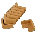 uxcell コーナークッション　コーナーガード　コーナーパッド　コーナーカバー エッジ カバー パッド 家庭用品 キッチン用 調理台 気泡ゴム製 ライトブラウン 8 個入れ