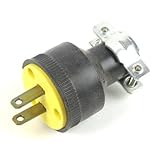 Eaton 1723-SP-L Straight Rubber Plug with 15-Amp, 125-Volt, 1-15-NEMA Rating, Black [並行輸入品]
