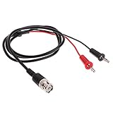 Biuuu BNC Male Q9 - デュアル4mmバナナプラグ - テストリード付プローブコネクタケーブル1m