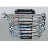 Westward 1LCC9 Ratcheting Wrench Set, Combo, SAE, 8 PC by WestWard Tools