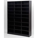 JKプラン 1cm単位で棚が調節出来る深型(奥行き32cm)オープンラック 幅128cm ダークブラウン bdc-108-db