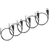 YFFSFDC USB電源ケーブル 5V DC電源供給ケーブル スリム 【5本セット】 電源供給 バッテリー 修理 自作 DIY 電子工作 (50cm)