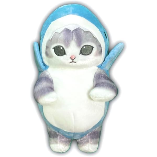 Amazon.co.jp: mofusand サメにゃん BIGぬいぐるみ ~上手に立てるよ 