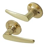 Honeywell 8104003 Straight Passageドアレバー、光沢真鍮