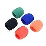 Foam Mic Cover Handheld Microphone Windscreen 5 PCS(OrangeGreenBlueRedBlack) [並行輸入品]