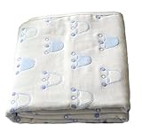 Sta.ANA(サンタ・アナ)ベビーケット 王冠 柄 リバーシブル ガーゼケット ガーゼタオル ベビー用 赤ちゃん ブランケット バスタオル おくるみ かるふわ 出産祝い 110×110cm 正方形 