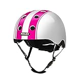 幼児・キッズ用軽量ヘルメット XXS-XSサイズ 46-52cm [マグネット式バックル、ダイヤル式アジャスター] ダブルピンクホワイト