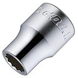 トップ工業(TOP) ソケット S-417 対辺寸法:17×全長:37×差込角:12.7mm ソケットレンチ用