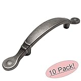 Cosmas® 9980WN Weathered Nickel Cabinet Hardware Arched Handle Pull - 3" Inch (76mm) Hole Centers, 5