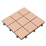 【ベランダタイル】9枚タイルタイプ(60枚セット)ナッツ