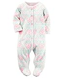 カーターズ ロンパース carter's 女の子用トライバルピンクフリース足つきカバーオール (6months(61-67cm)) [並行輸入品]