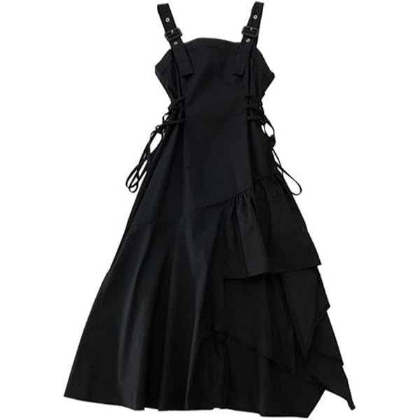 Amazon.co.jp: ワンピース キャミソール 黒 サロペット