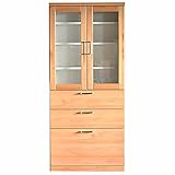 食器棚 完成品 ガーデン ナチュラル 幅80㎝ダイニングボード 引き戸 キッチン収納 棚 おしゃれ (幅80㎝ダイニングボード)