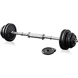 FIELDOOR ダンベルプレート 1.25kg / 2.5kg / 5kg / 10kg / 15kg / 20kg ブラックアイアン / ブラックアイアン (FIELDOOR ダンベル / バーベル 専用オプション) (【G】ブラック/20kg×2セット+ジョイントシャフト)