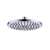 KES j203全金属8インチシャワーヘッド固定マウントRainfallスタイルステンレススチール Round シルバー