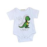 Tovadoo ベビー　ロンパース　半袖　恐竜柄　夏　コットンブレンド　可愛い　爽やか　子供の日　遊園地　リゾート　旅行　室内　出産祝い　新生児　女の子　男の子