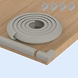 ZOMPAGO スポンジ衝撃吸収テープ2m + コーナープロテクター4枚 強力両面テープ付き ベビー・幼稚園・家具のコーナー保護に最適 グレー