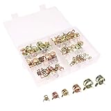 P Prettyia スプリングクリップ　シリコンパイプ　クランプ　エアホース管　水道管　燃料配管　約72本　収納ケース