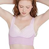 HEAVEN Japan (へブンジャパン) 夜寄るブラ ナイトブラ パッドなし ノンワイヤー ワイヤーレス 豊富なサイズ展開（アメジスト)