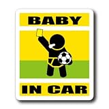 わーるどくらふと BABY IN CAR サッカー審判 イエローカードバージョン ステッカー （きいろ）