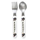 Baby Fanatic Fork and Spoon Set, Baltimore Ravens by Baby Fanatic