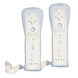 WISHAVE 2 Pack Wireless Remote Controller with Protective Silicone Case + Wrist Strap for Nintendo W