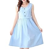 Zhhlinyuan Pregnant Women Fashion Dress マタニティ Casual Loose Sleeveless Outdoor Dresses