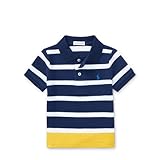 ポロ ラルフローレン ストライプ・コットン・半袖ポロシャツ[ネイビーマルチ](男の子12～24か月用)24Mサイズ [並行輸入品]