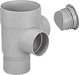 下水道関連製品＞ビニマス＞M 125-200シリーズ　90度合流ドロップC付(DRY)　MC-DRY左125X100-200　Mコード：41486　前澤化成工業