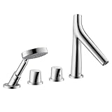 Axor 12425 Starck有機デッキマウントローマンタブ蛇口トリムwithメタルノブHan、 12425001 1