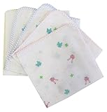 シンク・ビー OP-mini ガーゼハンカチ5枚入り くまうさ柄 32x32cm 26-52902