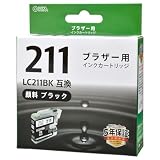 OHM ブラザー LC211BK対応 互換インクカートリッジ ブラック INK-B211B-BK 01-4270