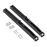 zekooバーンドアハードウェアアクセサリーパーツソフト閉じる、床ガイド、ドアストッパー、ロック 2 set soft close ブラック GCM2772