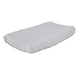 Grey Baby Changing Pad Cover with Confetti Dots by The Peanut Shell by The Peanut Shell