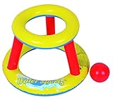 rhinomaster Play Mini splashketballプールバスケットボール、イエロー、レッド、29 " L x 29 " W x 20.5 " H